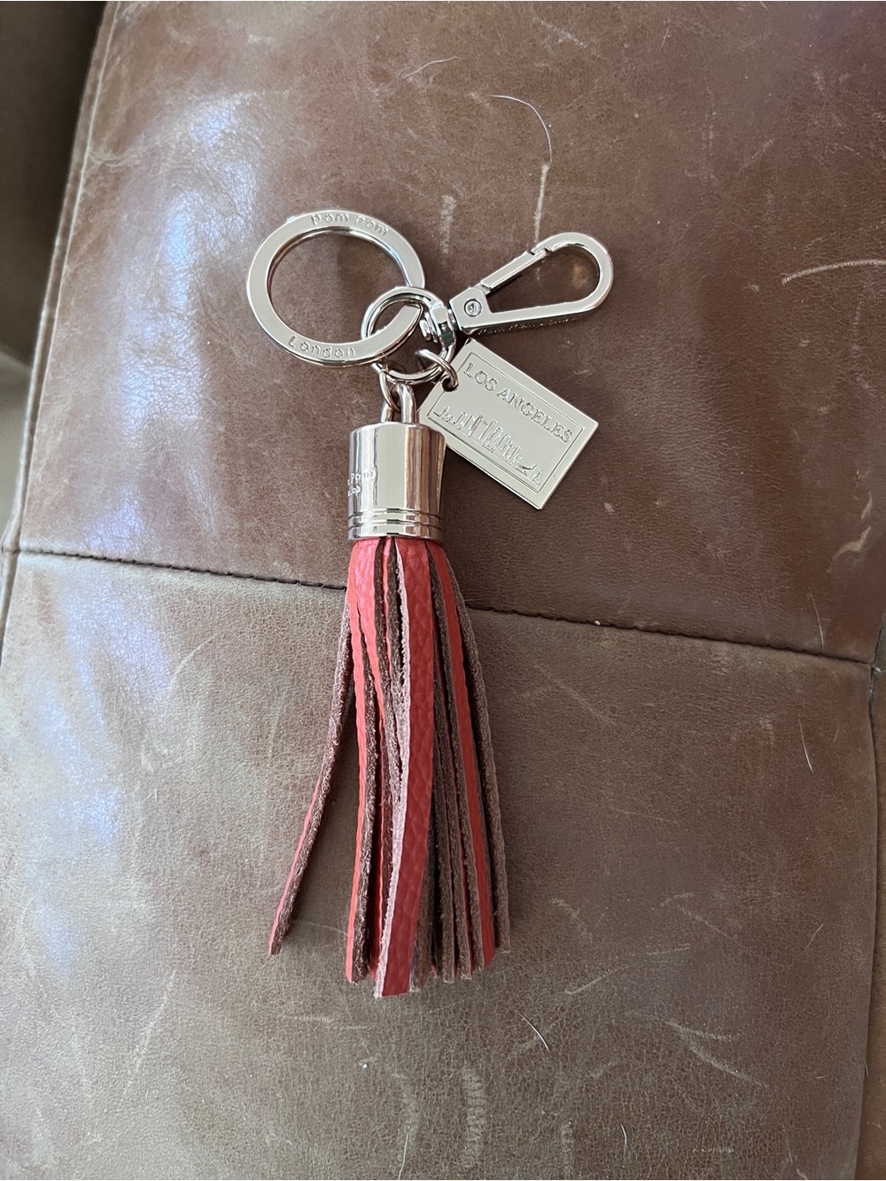 Pom Pom London Postcard Tassel Keyring Los Angeles